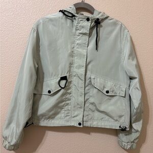 New Look Mint Green Hooded Windbreaker Jacket Size M